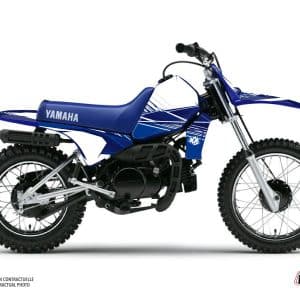 Kit Deco Moto Cross Stripe Yamaha PW 80 Bleu Nuit 1983-2012