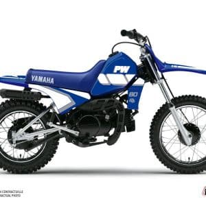 Kit Deco Moto Cross Vintage Yamaha PW 80 Bleu 1983-2012
