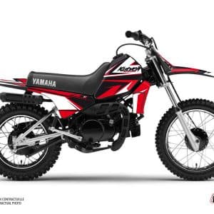 Kit Deco Moto Cross Stage Yamaha PW 80 Noir Rouge 1983-2012