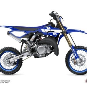 Kit Deco Moto Cross Vintage Yamaha 65 YZ Bleu 2018-2023