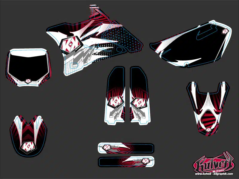 Kit Deco Moto Cross Graff Yamaha 85 YZ Rouge 2002-2014 – Image 2