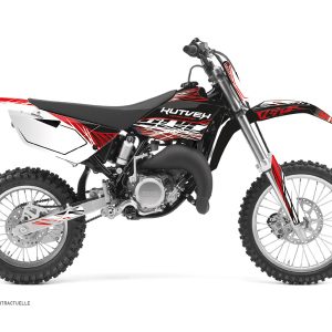 Kit Deco Moto Cross Eraser Yamaha 85 YZ Rouge Blanc