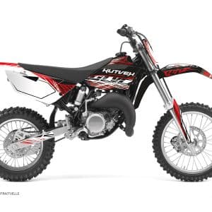 Kit Deco Moto Cross Eraser Yamaha 85 YZ Rouge Blanc 2019-2021