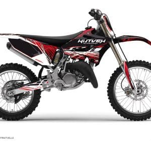 Kit Deco Moto Cross Eraser Yamaha 125 YZ Rouge Blanc 2005