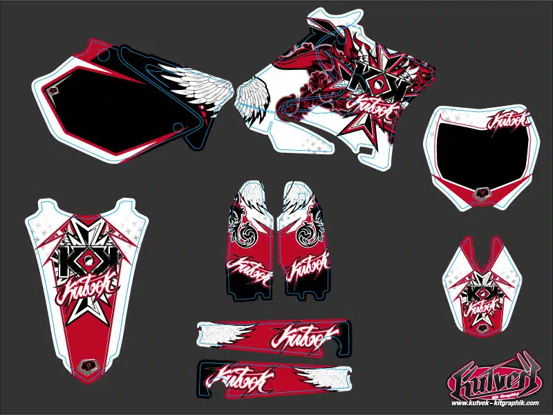 Kit Deco Moto Cross Demon Yamaha 125 YZ Rouge 2015-2020 – Image 2