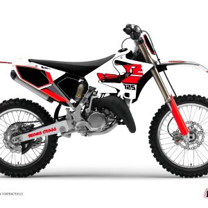 Kit Deco Moto Cross Vintage Yamaha 125 YZ Rouge 2021