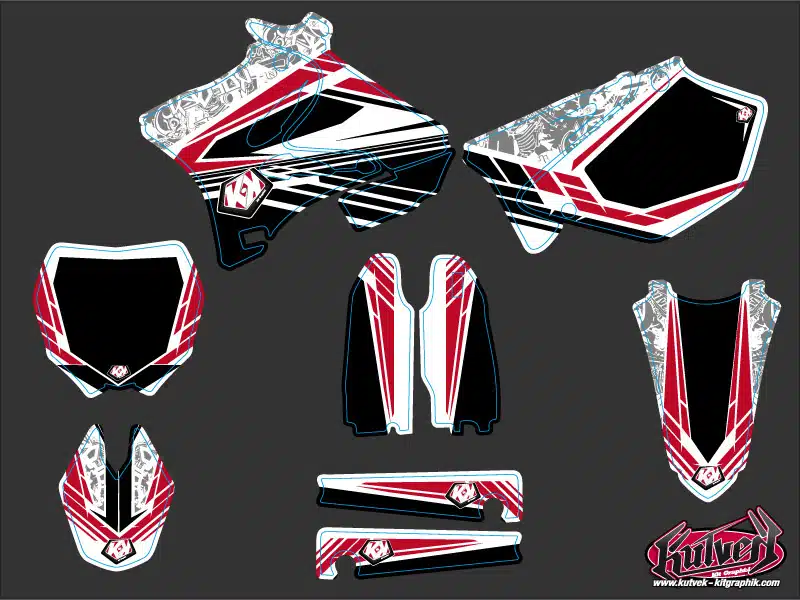 Kit Deco Moto Cross Spirit Yamaha 250 YZ Rouge 1993-1995 – Image 2