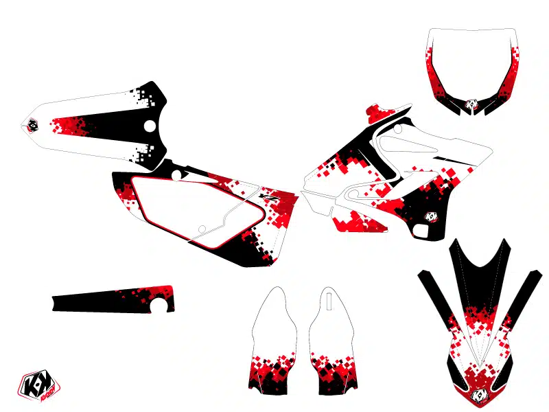 Kit Deco Moto Cross Hangtown Yamaha 250 YZ Rouge 1996-1998 – Image 2