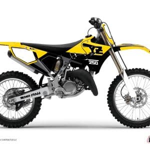 Kit Deco Moto Cross Vintage Yamaha 250 YZ Jaune 1996-1998