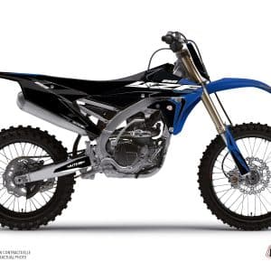 Kit Deco Moto Cross Halftone Yamaha 250 YZF Noir Bleu 2003