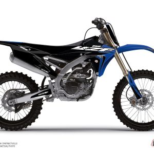 Kit Deco Moto Cross Halftone Yamaha 250 YZF Noir Bleu 2006-2008