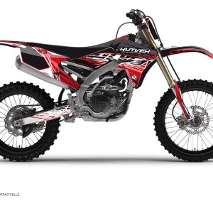 Kit Deco Moto Cross Eraser Yamaha 250 YZF Rouge Blanc