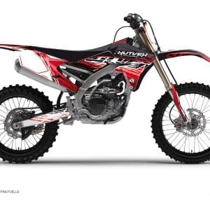 Kit Deco Moto Cross Eraser Yamaha 450 YZF Rouge Blanc 2009