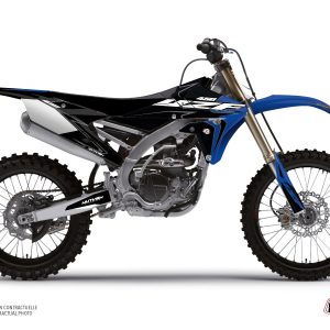 Kit Deco Moto Cross Halftone Yamaha 450 YZF Noir Bleu 2014-2017