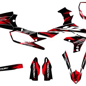 Kit Deco Moto Cross Techno Yamaha 450 YZF Rouge