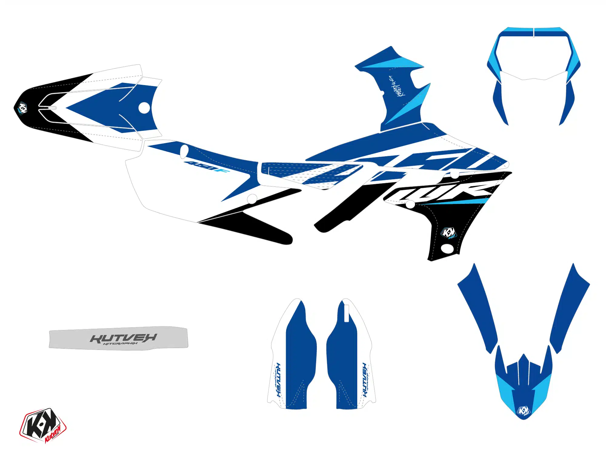 Kit Deco Moto Cross Skew Yamaha 450 WRF Bleu 2016-2018 – Image 2