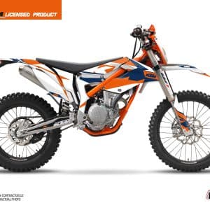 Kit Deco Moto Cross Gravity KTM 250 FREERIDE Bleu 2017