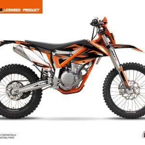 Kit Deco Moto Cross Trophy KTM 250 FREERIDE Noir Orange 2017