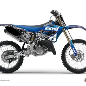 Kit Deco Moto Cross Predator Yamaha 125 YZ Noir Bleu 1992