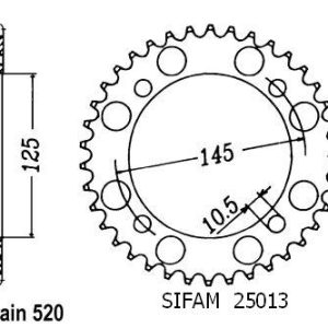 Couronne Acier 49 Dents - Pas 520 - Similaire JTR857