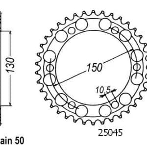 Couronne Acier 48 Dents - Pas 530 - Similaire JTR859 1998-2003