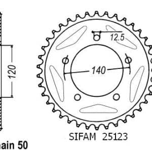 Couronne Acier 43 Dents - Pas 530 - Similaire JTR1797