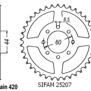 Couronne Acier 50 Dents - Pas 420 - Similaire JTR2078