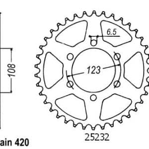 Couronne Acier 52 Dents - Pas 420 - Similaire JTR1133 2002-2020
