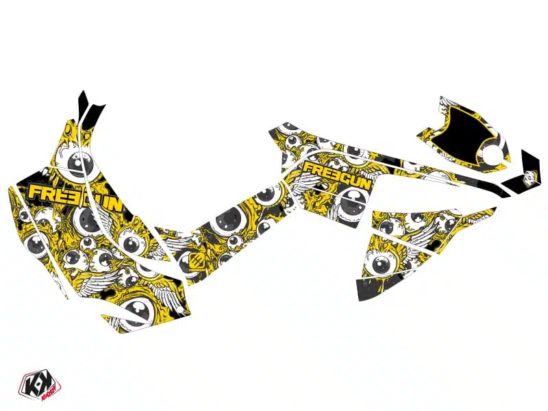 Kit Déco Quad Freegun Eyed Can Am DS 90 Jaune () 2008-2023 – Image 2