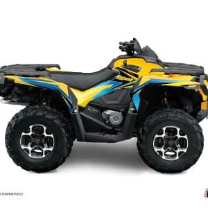Kit Déco Quad Stage Can Am Outlander 400 XTP Jaune Bleu () 2010-2012