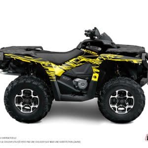 Kit Déco Quad Eraser Fluo Can Am Outlander 500-650-800 XTP Jaune () 2007-2009