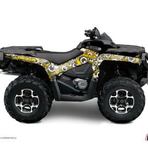 Kit Déco Quad Freegun Eyed Can Am Outlander 500-650-800 XTP Jaune () 2007-2009