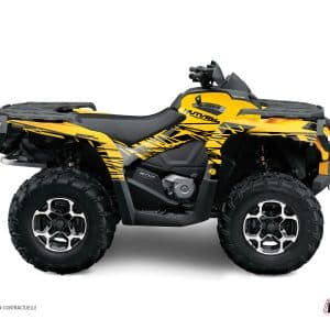 Kit Déco Quad Eraser Can Am Outlander 500-650-800 XTP Jaune () 2010-2012