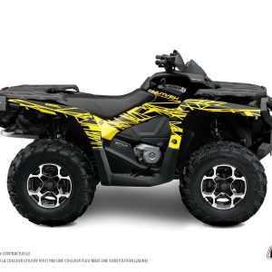 Kit Déco Quad Eraser Fluo Can Am Outlander 400 MAX Jaune () 2004-2008