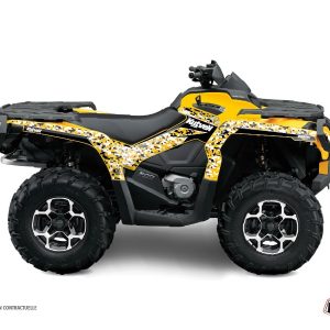 Kit Déco Quad Predator Can Am Outlander 400 MAX Noir Jaune () 2010-2015
