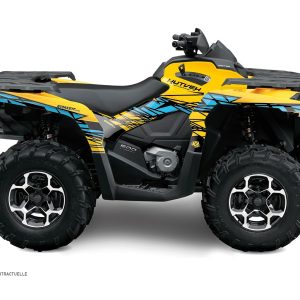 Kit Déco Quad Eraser Can Am Outlander 400 MAX Jaune Bleu () 2010-2015