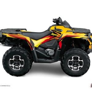 Kit Déco Quad Stage Can Am Outlander 500-650-800 MAX Jaune Rouge () 2007-2009