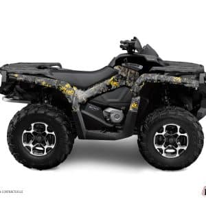 Kit Déco Quad Camo Can Am Outlander 500-650-800 XTP Noir Jaune () 2013-2015