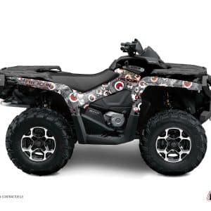 Kit Déco Quad Freegun Eyed Can Am Outlander 500-650-800 XTP Gris Rouge () 2013-2015