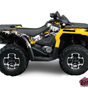 Kit Déco Quad Trash Can Am Outlander 1000 Noir Jaune () 2012-2014