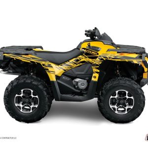Kit Déco Quad Eraser Can Am Outlander 1000 Jaune Noir () 2012-2014