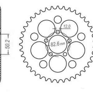 Couronne Acier 48 Dents - Pas 530 - Similaire JTR7086 1987-1999