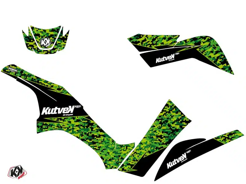 Kit Déco Quad Predator Kawasaki 650 KVF Noir Vert () 2007-2011 – Image 2