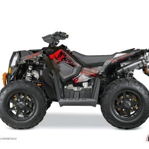 Kit Déco Quad Evil Polaris Scrambler 850-1000 XP Gris Rouge () 2015-2016