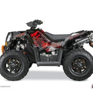 Kit Déco Quad Evil Polaris Scrambler 850-1000 XP Gris Rouge FULL () 2015-2016