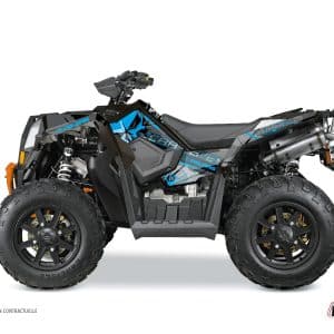 Kit Déco Quad Evil Polaris Scrambler 850-1000 XP Gris Bleu () 2015-2016