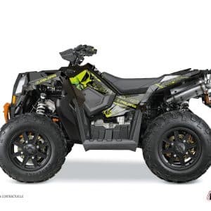 Kit Déco Quad Evil Polaris Scrambler 850-1000 XP Gris Vert () 2015-2016