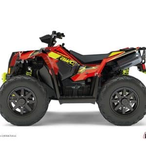 Kit Déco Quad Visor Polaris Scrambler 850-1000 XP Rouge Jaune () 2015-2016