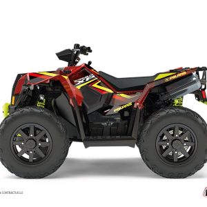 Kit Déco Quad Rock Polaris Scrambler 850-1000 XP Rouge Jaune () 2015-2016