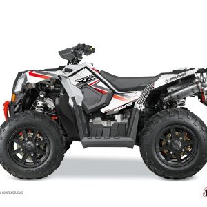 Kit Déco Quad Rock Polaris Scrambler 850-1000 XP Blanc Rouge () 2015-2016